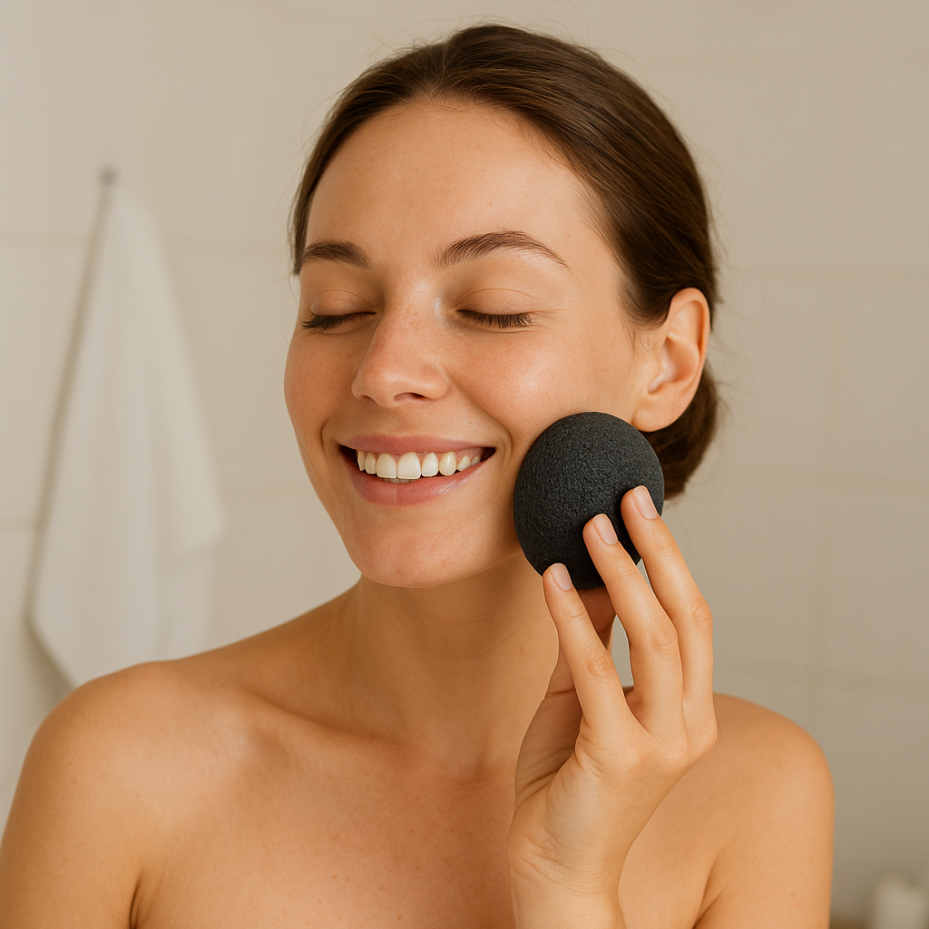 Pack 3 éponges Konjac, Charbon, Thé vert