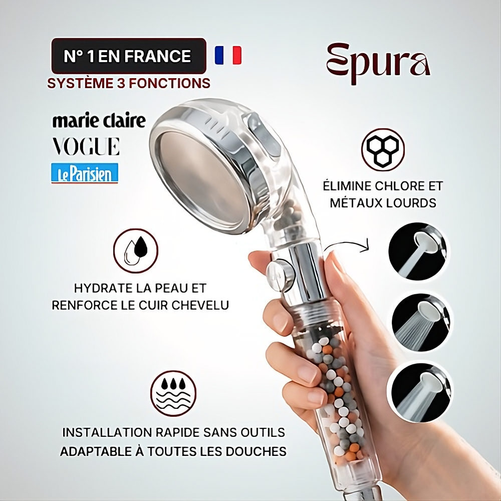 Pommeau de douche filtrant